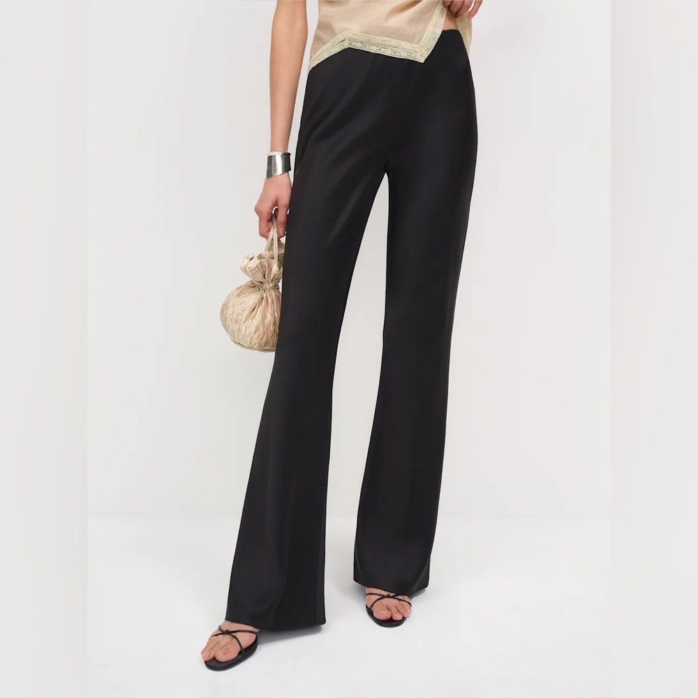 NWT Petites Gale Satin Mid Rise Bias Pant Reformation